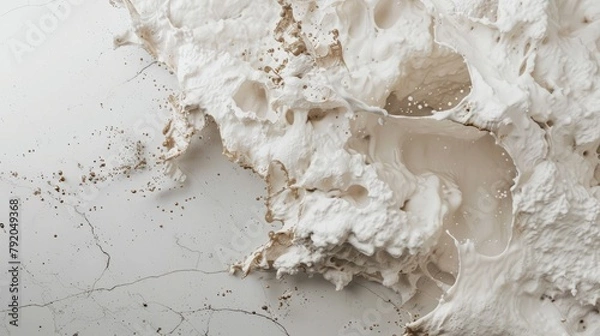 Fototapeta "Pure Elegance: Source Material on a White Canvas"