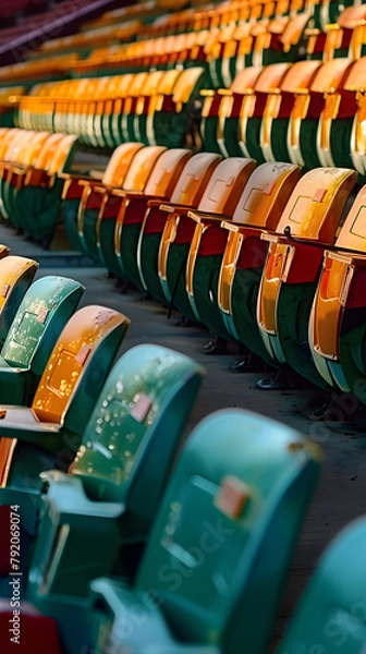 Fototapeta rows of seats in stadium