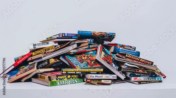 Obraz stack of comic books