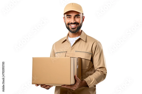 Obraz Happy arab delivery man.............