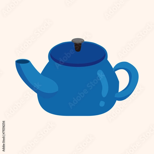 Fototapeta kitchenware tea pot theme elements vector,eps