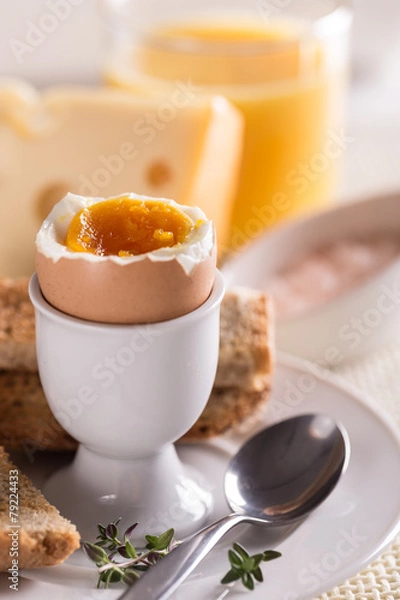 Fototapeta Soft boiled egg