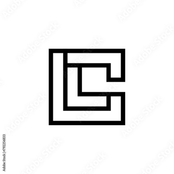 Obraz Geometric Initials C, LC or CL Logo