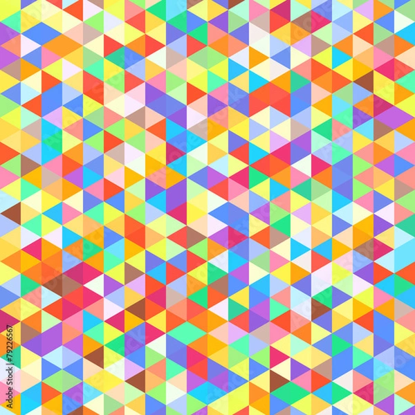 Fototapeta Vector background of different color triangles