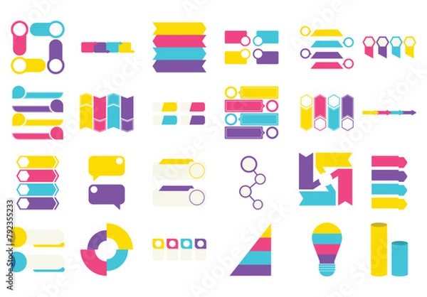 Obraz ser of infographic element design