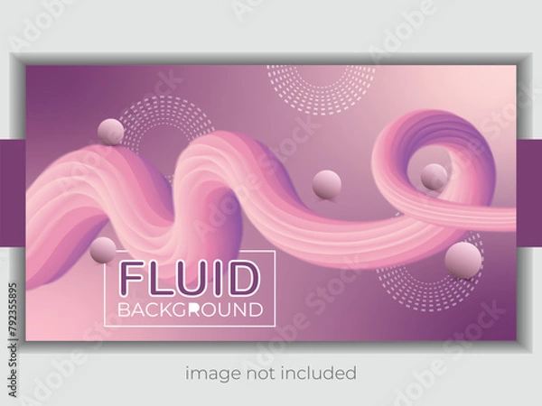 Obraz Creative poster design with 3d flow shape. 