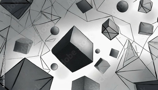 Obraz black and white background