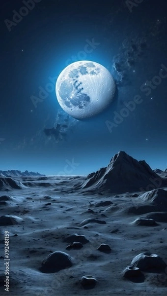 Obraz moon and earth