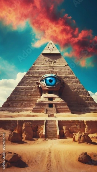 Obraz pyramids and third eye