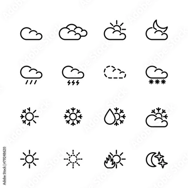 Fototapeta weather icon set