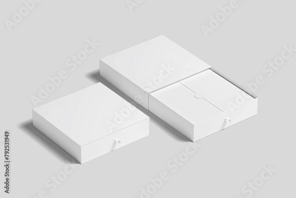 Fototapeta Realistic Sliding Gift Box Illustration for Mockup. 3D Render.