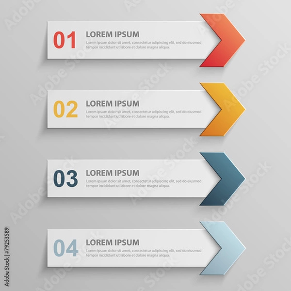 Fototapeta paper infographic5
