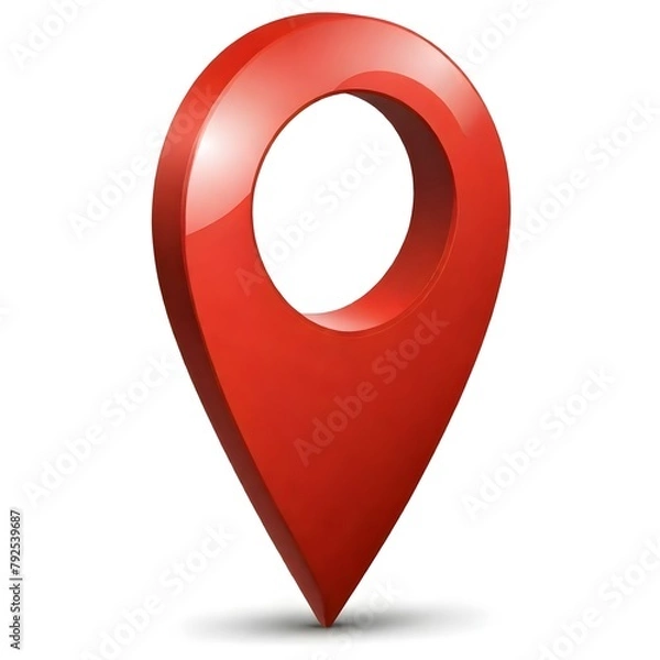 Fototapeta Location symbol on the white background 3d render