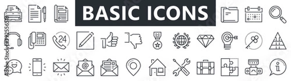 Obraz BASIC ICONS set