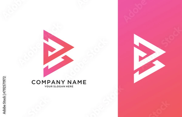Fototapeta Transform your brand with our sleek B letter logo and typography-infused vector template
