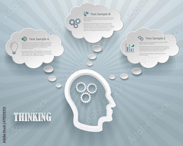 Fototapeta Thinking Options Infographic Background