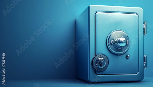 Fototapeta  metallic safe with combination lock