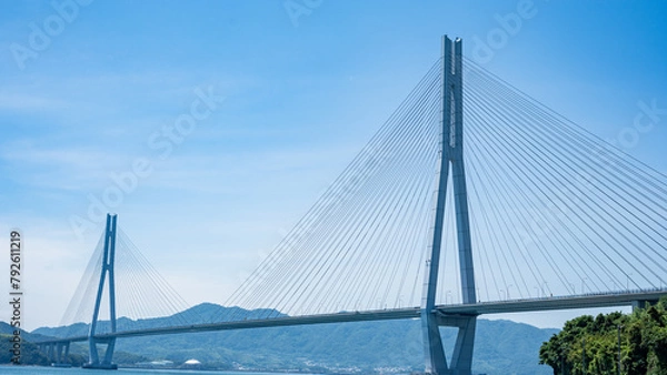 Fototapeta しまなみ海道の大三島と多々羅大橋