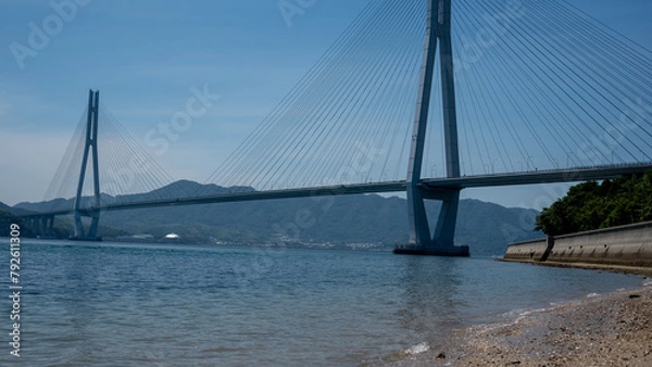 Fototapeta しまなみ海道の大三島と多々羅大橋