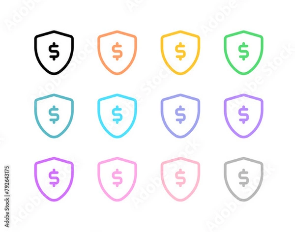 Fototapeta Editable protection, security, insurance vector icon. Part of a big icon set family.  Finance, business, investment, accounting. Perfect for web and app interfaces, presentations, infographics, etc