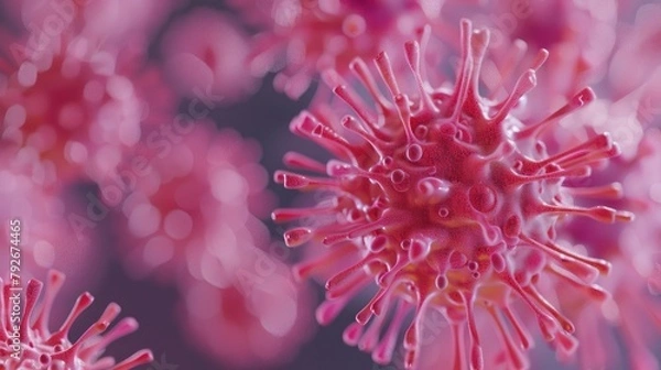 Fototapeta  "Unveiling the Coronavirus: 3D Rendering of Novel Coronavirus Concept"