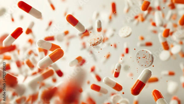 Obraz red cells flowing through vein