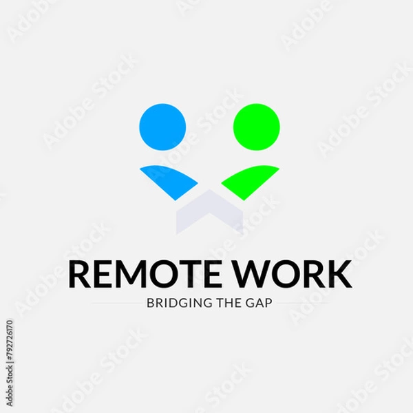 Obraz Remote Work logo design Template - Editable Text
