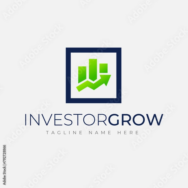 Obraz Investor Grow Logo - Editable Text