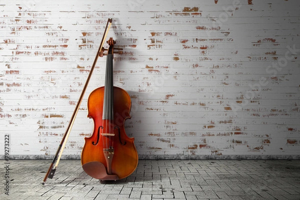 Obraz classical violin in vintage background