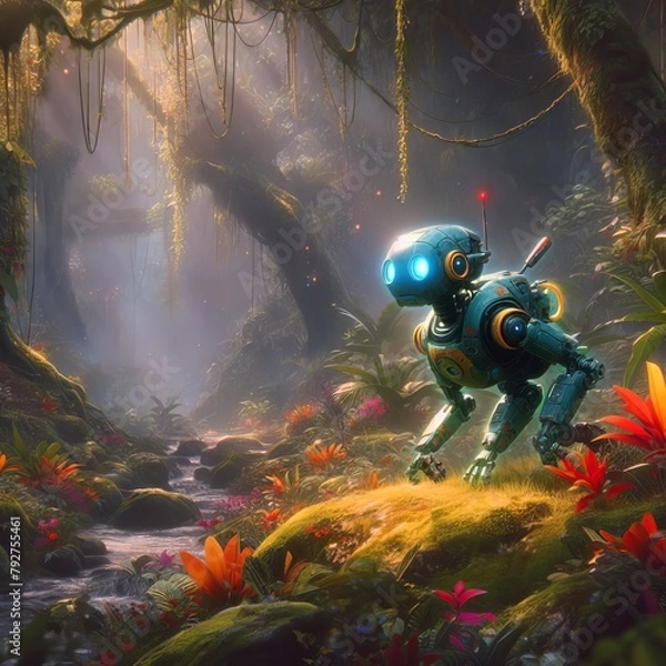 Obraz Robot in the jungle