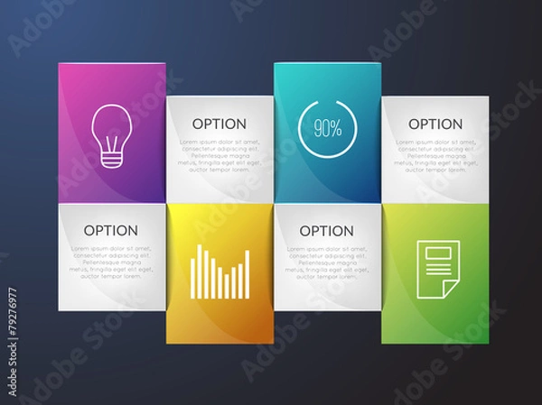 Obraz Infographic, flyer, flat design