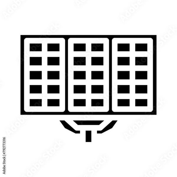 Fototapeta array solar panel glyph icon vector. array solar panel sign. isolated symbol illustration