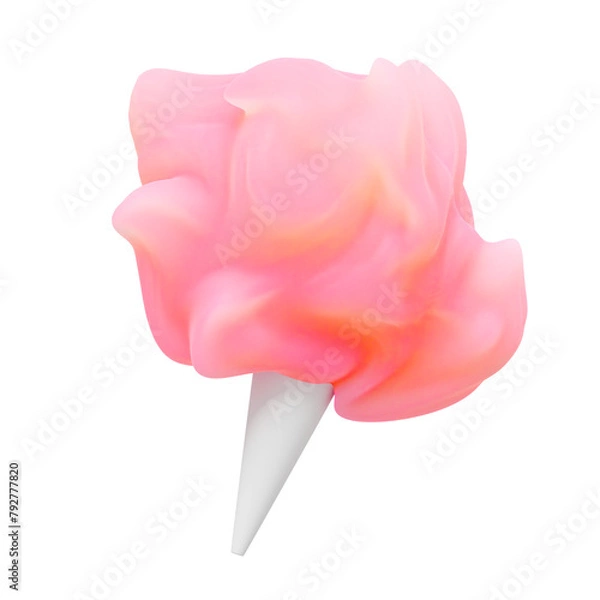 Obraz pink cotton candy 3d illustration