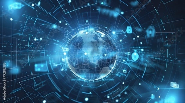 Fototapeta circular tech background 