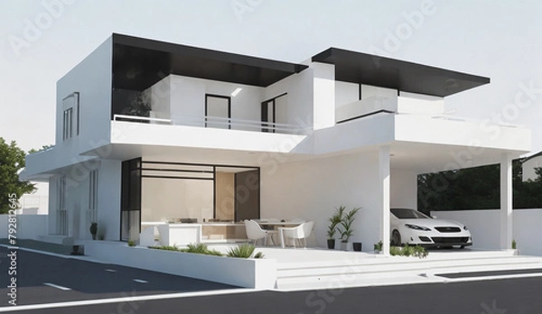 Obraz modern house in the city