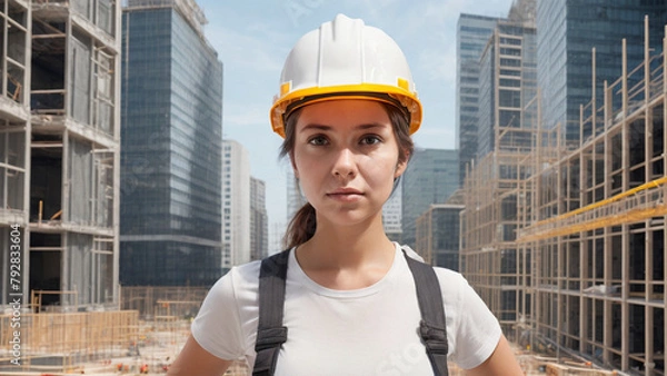 Obraz female construction worker