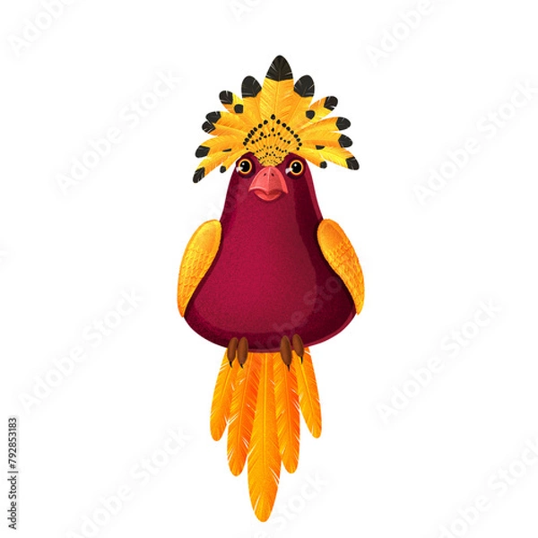 Obraz Cartoon style bird king