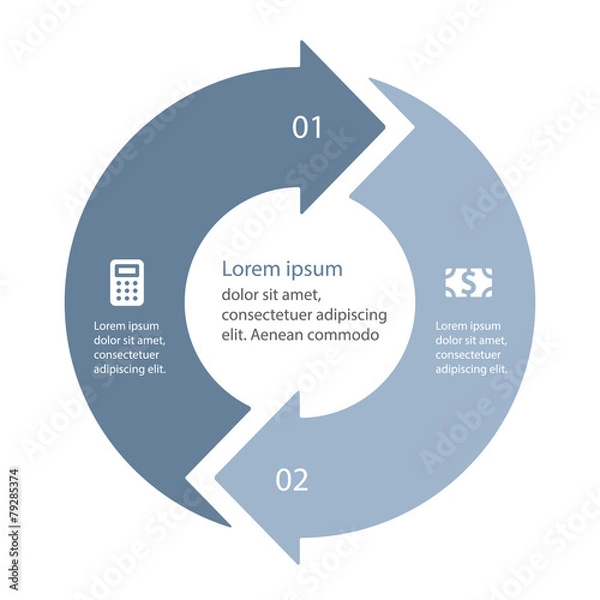 Obraz Circular infographics template for cycling diagram, graph, prese