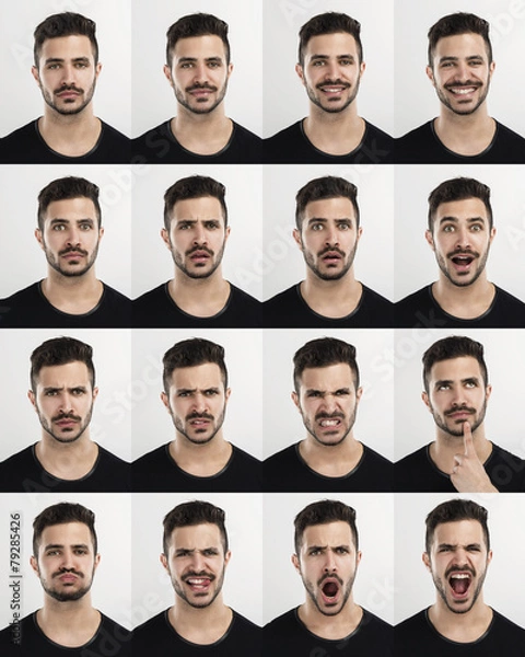 Fototapeta Man in different moods