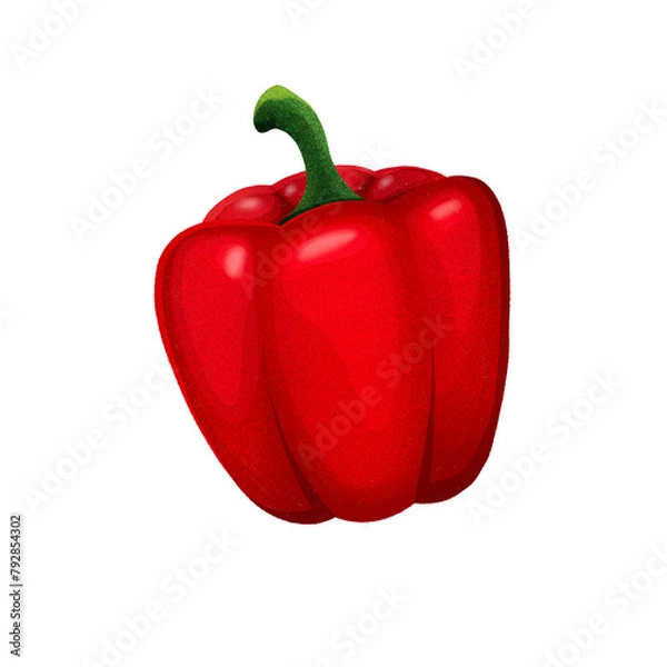 Obraz Red sweet pepper on transparent background