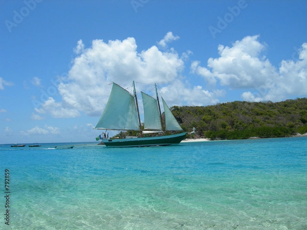 Fototapeta voilier caraibes
