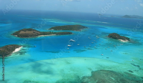 Fototapeta przelot nad tobago na grenadynach