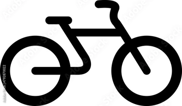 Fototapeta Flat bicycle icon as a symbol for web page design