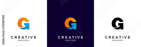 Obraz growth arrow letter g logo