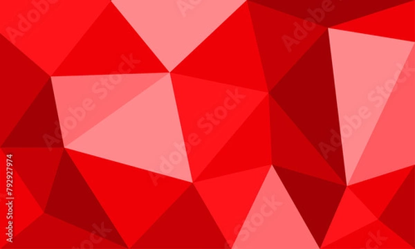 Fototapeta red mosaic background with triangular geometric pattern