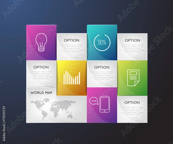 Obraz Infographic, brochure, flat