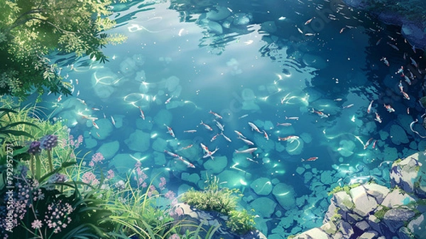 Obraz coral reef with fishes