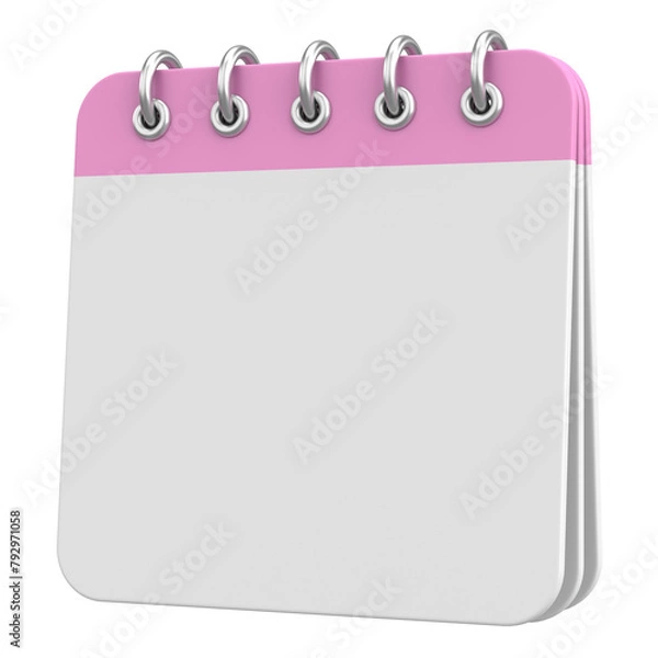 Fototapeta Empty calendar. 3D calendar. 3D illustration.