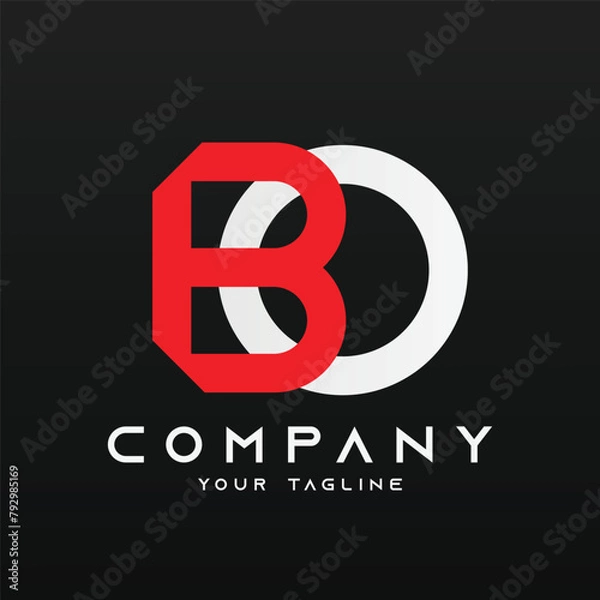 Obraz Logo vector template of letter Bo