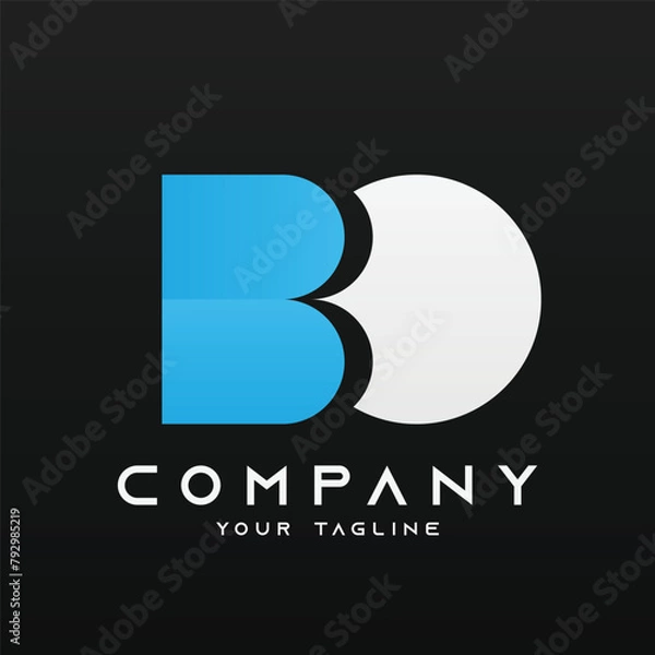 Obraz Logo vector template of letter Bo